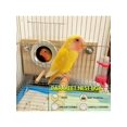 thumbnail image 3 of New Bird Nesting Box, Transparent Design, Bird Nest Breeding Box With Perch Wood Bird Cage House For Cockatiel Lovebirds Budgie Finch Parrotlets Canar, 3 of 5