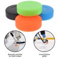 thumbnail image 3 of Raindrops 4Pcs Ice Hockey Training Puck PVC Black Wood Beginners Matte Finish, 3 of 6
