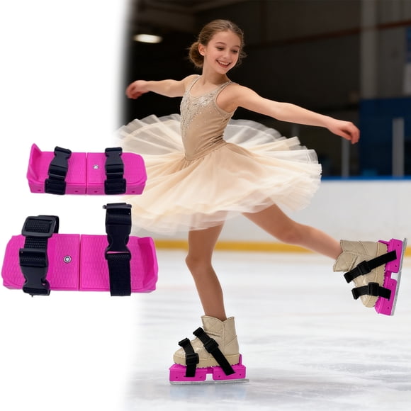 Two-in-One Adjustable Toddler Ice Skates for Outdoor Winter Activity Two-in-One Design with Hook and Loop Straps and Stable for Beginner Training 2PCS