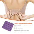 thumbnail image 4 of Maoww Extension Strap Bra Extender Buckle 3 Hook Women Accessories Practical Elastic Multicolor Clips Tight 3 Rows Underwear deep purple, 4 of 6