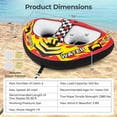 thumbnail image 3 of Costway Towable Tube for Boating 1 or 2 Person Inflatable Boat Tube for Youth & Adult Red, 3 of 10