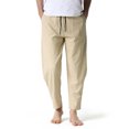 thumbnail image 1 of FcBaudy Full Length Pants Men Solid Color Pockets Rope Fashion Casual Beautiful Pants Men Pants, 1 of 7