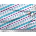 thumbnail image 2 of Soimoi Blue Rayon Crepe Fabric Diagonal Stripe Fabric Prints By Yard 46 Inch Wide, 2 of 5