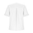 thumbnail image 4 of Besolor Plus Size Tops for Women 2025 V Neck Ruffle Short Sleeve Shirts Casual Loose Flowy Summer Blouse Tees, 4 of 5