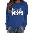 thumbnail image 1 of Pisexur Chandails en Molleton pour Femmes Imprimé Graphique Lettre Chandails en Molleton de Football pour Femmes Chandails en Molleton d'Automne Décontractés Col Rond Chandails en Molleton Manches Longues pour Femmes Blouses Coupe Ample Pull Tops, 1 of 2