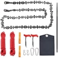 thumbnail image 4 of 53 Inch Hand Rope Chain Saw Sharp Manual Tree Limb Chain Saw with 68 Teeth Folding Pocket Rope Chainsaw Tree Cutting Tool for Gardening Camping Survival Gear, 4 of 11
