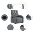 thumbnail image 4 of vidaXL Fauteuil Inclinable de Massage en Similicuir Gris, 4 of 5
