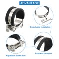 thumbnail image 3 of Unique Bargains T-Bolt Hose Clamp 4Pack 40-43mm Rubber Cushion Metal Intake Intercooler Clamps, 3 of 4