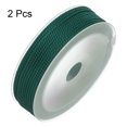 thumbnail image 3 of Unique Bargains 2 Pack Twisted Nylon Twine Thread Beading Cord 2mm 13M/43 Feet Extra Strong Braided Nylon String, Dark Green, 3 of 6