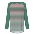 thumbnail image 4 of Birdeem Hauts pour Femmes Décontractés Été Manches 3/4 Femmes Décontractées Manches Longues Col Rond Hauts Blouse Ample Imprimé Graphique Chemise Hauts et Blouses Été, 4 of 5
