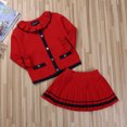 thumbnail image 4 of FOCUSNORM 2-piece Little Girls Dress Set Long Sleeve Top and Short Skirt, 4 of 9