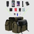 thumbnail image 4 of Canvas Bike Double Pannier Bags Water Resistant Rack Large Pockets, 4 of 7