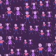 thumbnail image 1 of Ahgly Company Machine Washable Indoor Square Transitional Dark Orchid Purple Area Rugs, 5' Square, 1 of 7