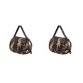 thumbnail image 2 of Wweixi Polyester Foldable Storage Bags For Travel Pack Smart Travel Light Waterproof Space-saving Beach Bag coffee camouflage 2Set, 2 of 6