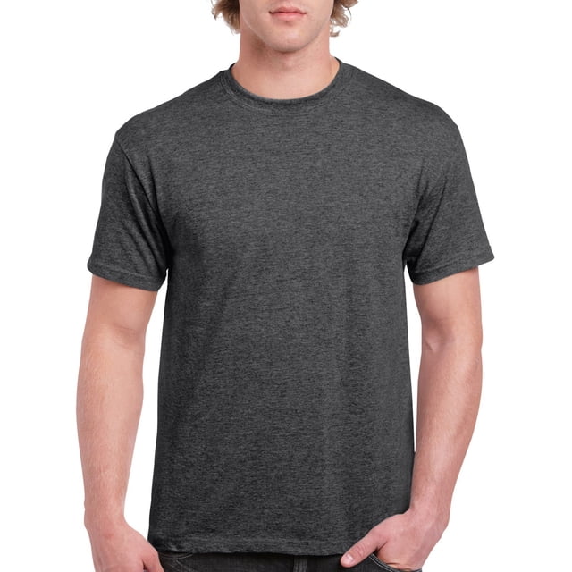 Gildan T-Shirt Ultra Coton pour Hommes, 2TG, Gris Chiné Foncé