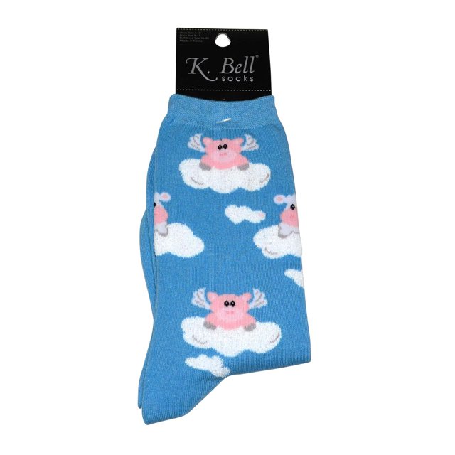 K. Bell Chaussettes en Mélange de Coton pour Femmes, 9-11, Bleu