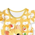 thumbnail image 5 of MIASHUI Robe de Princesse pour Tout-Petites Filles, Chemises de Nuit à Manches à Volants pour Filles, Pyjamas, Jaune, 5-6 Ans, 5 of 5
