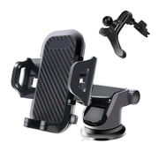 Universal Multifunctional Car Phone Holder, Black, Adjustable Width 50-100mm, ABS/PP/PVC, XP019