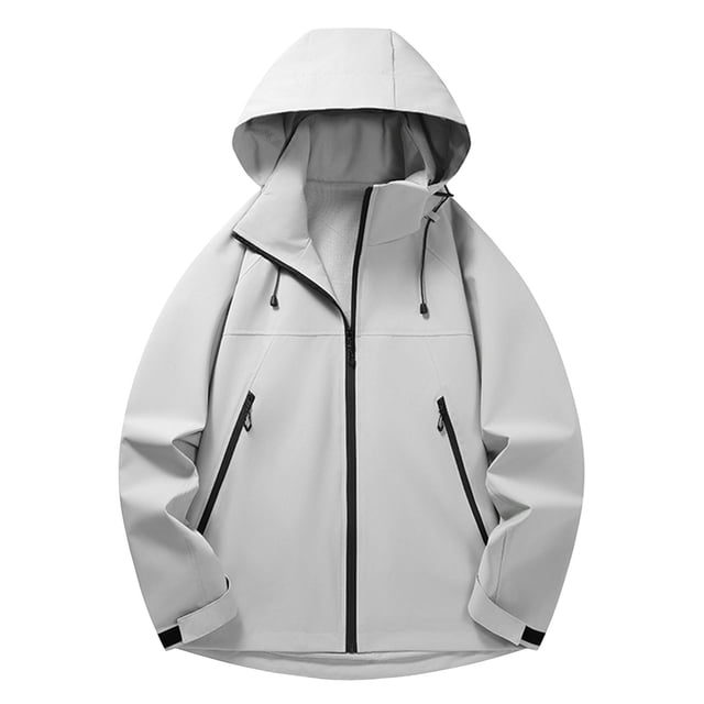 LOVZFMLL Jackets for Men's Outdoor Windproof And Waterproof Long Sleeved Hooded Jacket