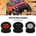thumbnail image 3 of ZheElen Plastic Wear-resistant Wheel Rims Tyre For 1/24 SCX24 RC Car Part RC Car Accessories Replacement Parts RC Upgrade Part Red, 3 of 6