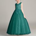 thumbnail image 2 of LOVZFMLL Jupe Princesse à Nœud pour Filles, Été, Manches Courtes, Volants, Dentelle, Col Rond, Broderie, en Maille, 2 of 5