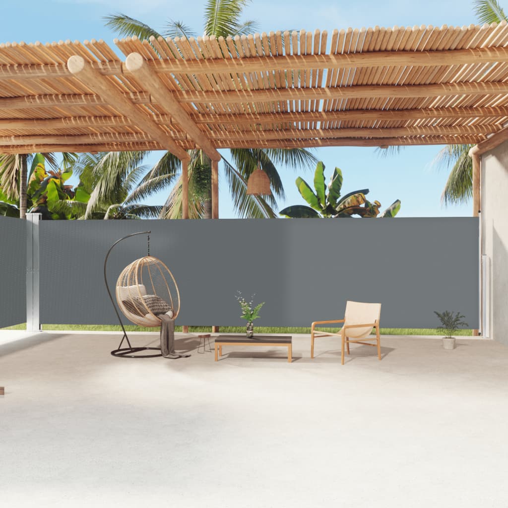 vidaXL Auvent Latéral Rétractable Anthracite 200x1200 cm
