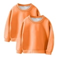 thumbnail image 1 of RXIRUCGD Chandail à Capuche Sport pour Enfants Garçon et Fille Col Rond Chandail à Manches Longues Couleur Unie (Orange, Taille : 6 Ans), 1 of 2