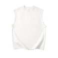 thumbnail image 1 of Dvkptbk Gilet Sans Manches Ample en Suède pour Homme à Col Rond, Chandail Sans Manches à Col Rond, Hauts en Liquidation, 1 of 2
