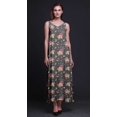 thumbnail image 4 of Bimba Robe Longue Maxi de Soirée pour Femmes en Rayonne à Imprimé Floral, Dos Nu, à Bretelles Spaghetti - Très Petit, 4 of 5