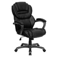 thumbnail image 2 of Scranton & Co Faux Leather High Back Office Chair with Padded Loop Arms in Black, 2 of 9