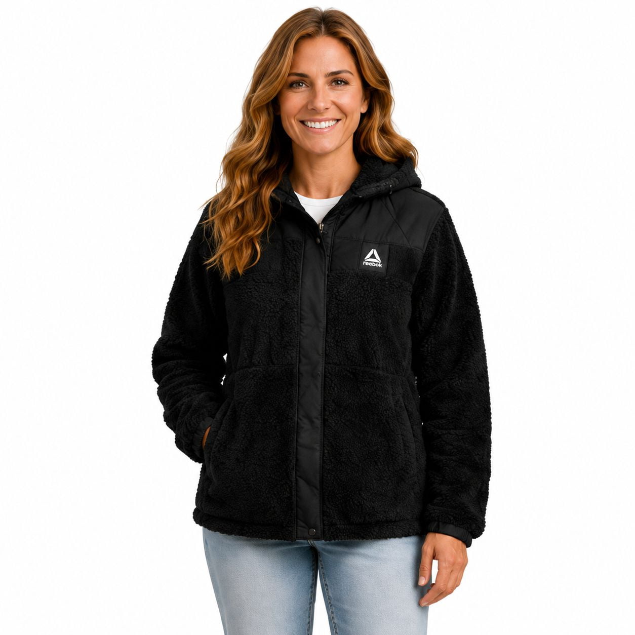 Reebok – Veste longue en molleton Monkey pour femmes, tailles XS à XXL