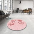 thumbnail image 4 of Ahgly Tapis Rectangulaire Lavable en Machine Intérieur Transitionnel Rouge Pastel Rose, 5 Pieds x 7 Pieds, 4 of 7
