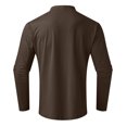 thumbnail image 3 of zanvin Chandail à Col Roulé pour Hommes, Manches Longues, Basique, Ajusté, Extensible, Marron, TTG, 3 of 5