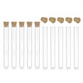 thumbnail image 1 of Unique Bargains 13x100mm Plastic Round Base Test Tubes with Cork Stoppers 50 Pack, 1 of 5