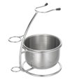thumbnail image 4 of Shaving Razor Brush Stand & Bowl Set Metal Shaving Brush Holder Soap Bowl Mug for Men Beard Removal Tools, 4 of 9