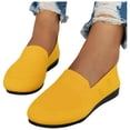 thumbnail image 3 of HBFAGFB Chaussures Décontractées pour Femmes Confortables et Simples à Semelle Plate à Enfiler Femmes Jaune Taille 37, 3 of 8