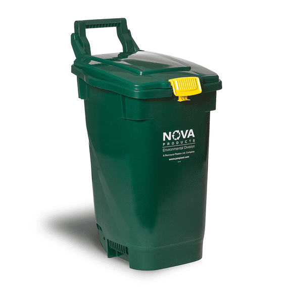 Nova Products 13 Gallons (57L) Organic Bin - Retail Sticker & Custom, Composting Solution for Organic Waste, Food Waste Collection Compost Bin, Perfect for Home or Office Use - (Made in Canada)