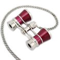 thumbnail image 3 of MasteelfCA Opera Theater Horse Racing 3X25 Glasses Binocular Telescope with Chain (Silver & Wine Red), 3 of 8