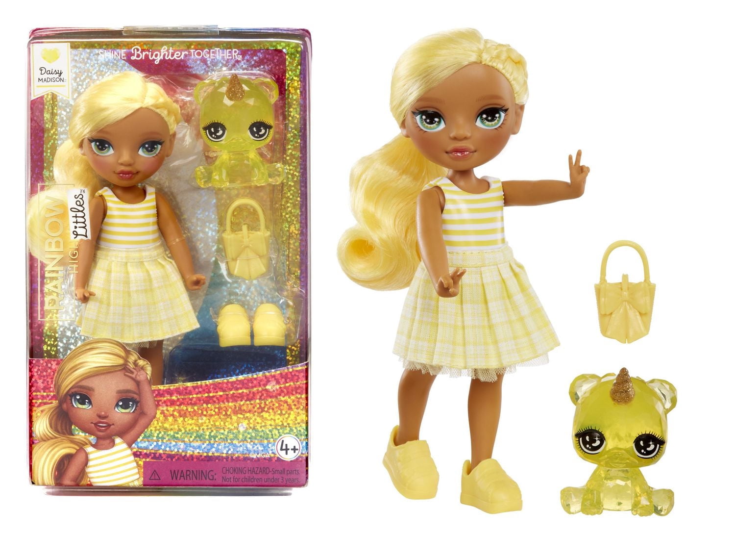 Rainbow High Littles – Daisy Madison, Yellow 5.5" Posable Small Doll