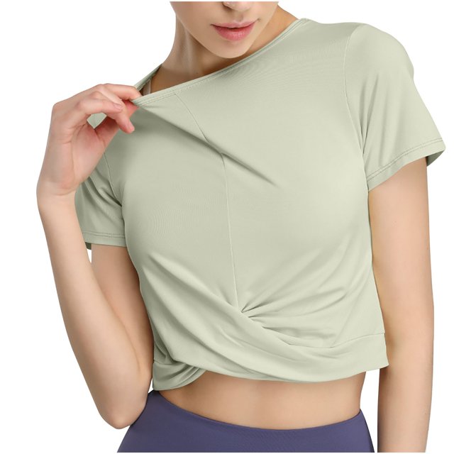 Yuyuzo Haut d'Entraînement pour Femmes Sans Manches à Col Rond Court Course Actif Yoga Gym T-Shirts