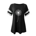 thumbnail image 3 of Chemises pour Femmes T-shirt Fantaisie Drôle à Manches Courtes T-shirt à Col Rond, 3 of 4