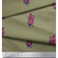 thumbnail image 2 of Soimoi Poly Georgette Fabric Artistic Leaves Printed Fabric 1 Yard 52 Inch Wide, 2 of 5