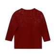 thumbnail image 4 of Posijego Garçons Filles T-Shirt à Manches 3/4 Imprimé Col Rond T-Shirts d'Été Hauts Décontractés pour Enfants, 4 of 4