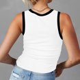 thumbnail image 3 of Dealovy Going out Tops for Women Crew Neck Ribbed Knit Tank Tops Casual Solid Side Ruched Slim Undershirts, 3 of 6