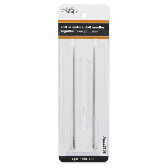 UNIQUE CREATIV Doll Needles - Extra-Long 9 cm (3.5 in), 2 pcs