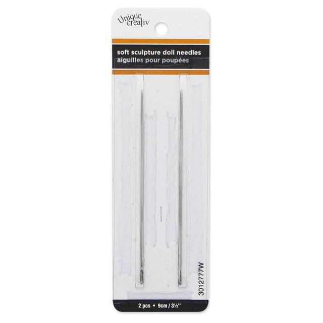 UNIQUE CREATIV Doll Needles - Extra-Long 9 cm (3.5 in), 2 pcs
