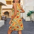 thumbnail image 3 of Pisexur Robe d'Été pour Femme, Plage, Décontractée, Sans Manches, Midi, Imprimé Floral, Débardeur, Ample, Robe Soleil avec Poche, P-2TG, 3 of 6