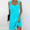 thumbnail image 2 of Erwazi Robes d'Été Décontractées pour Femmes, Robes de Plage d'Été, Robe Midi Sans Manches, Robe Bohème de Vacances, Robe Débardeur, 2 of 5