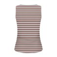 thumbnail image 4 of Plebaso Womens Slim Striped Tank Tops Sleeveless Crewneck Ruched Blouses Summer Casual Basic Tee Tops, 4 of 5