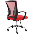 thumbnail image 4 of Modern Home Zuna Ergonomic Mesh Mid Back Office Desk Chair, Black & Red, 4 of 10